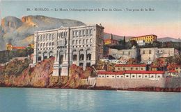 Monaco Le Musée Océanographique Et La Tête De Chien - Vue Prise De La Mer - Musée Océanographique