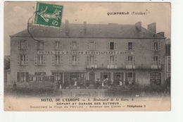 QUIMPERLE - HOTEL DE L'EUROPE - DEPART ET GARAGE DES AUTOBUS - 29 - Quimperlé