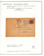 755/29 - Etappen TOURNAI -  Cachet De Censure Sur Entier Postal Du Gouvernement Général - BXL 1918 Vers TOURNAI - OC26/37 Territori Tappe