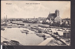 Wismar Hafen Mit Nicolaikirche   1915 - Wismar