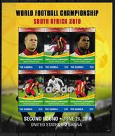 GAMBIE   Feuillet  N° 5018AM/AS  * *  ( Cote 12e ) Cup 2010  Football  Soccer  Fussball - 2010 – Sud Africa