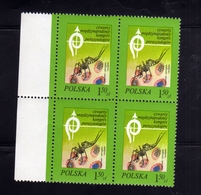 POLONIA POLAND POLSKA 1978 MALARIA PALUDISME 1.50s BLOCK QUARTINA BLOC MNH - Markenheftchen