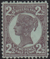 Queensland 1897-1900 MH Sc 116 2 1/2p Victoria, Blue Paper - Nuevos