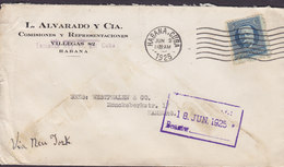 L. ALVARADO Y Cia. Comisiones Y Representaciones HABANA 1925 Cover Letra HAMBURG Germany Calixto Garcia - Covers & Documents