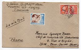 Danemark-1948--Lettre De COPENHAGUE  Pour  METZ (France )--timbre--cachet-- Vignette "JUL  1947 " - Briefe U. Dokumente