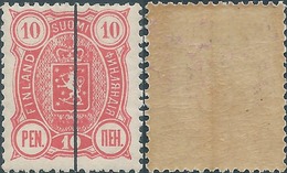 Finlandia Finland, Suomi, 1889 -1894 -  Emblems - 10 P, Rose - UPU Specimens .Not Used,Rare - Nuovi