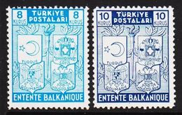 1940. ENTENTE BALKANIQUE. 2 Ex. (Michel 1076 - 1077) - JF303689 - Unused Stamps