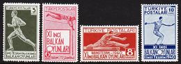 1940. Balkan-olympiade. 4 Ex. (Michel 1090 - 1093) - JF303692 - Unused Stamps