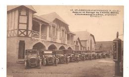 Saint Gervais D'Auvergne - Garage Du Castel Hotel , Champagnette , Proprietaire -  CPA° - Saint Gervais D'Auvergne