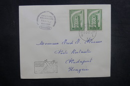 BELGIQUE - Enveloppe 1er Vol Bruxelles / Budapest En 1957 - L 37860 - Brieven En Documenten