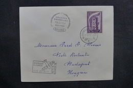 BELGIQUE - Enveloppe 1er Vol Bruxelles / Budapest En 1957 - L 37868 - Brieven En Documenten