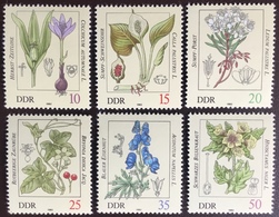 East Germany 1982 Poisonous Plants Flowers MNH - Piante Velenose
