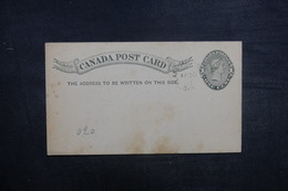 CANADA - Entier Postal Non Utilisé Mais Oblitéré- L 37896 - 1860-1899 Reign Of Victoria