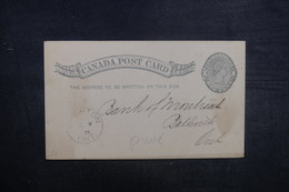 CANADA - Entier Postal Commerciale ( Cachet Au Verso ) De Brighton En 1888 - L 37899 - 1860-1899 Reign Of Victoria