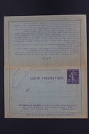 France Carte Pneumatique  RK61 Not Used 30 C. - Rohrpost