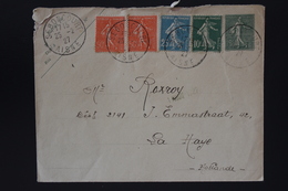 France Enveloppe  U24  146*112 Mm  4 X Couleur Uprated  1927  Seboncourt To La Haye Hollande - Enveloppes Types Et TSC (avant 1995)