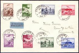 YUGOSLAVIA  - JUGOSLAVIA  -  AIRMAIL  Letter  With Complet Set To Austria - 1937 - RARE - Poste Aérienne