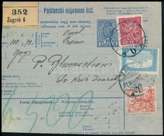 SHS 1919 Csomagszállító   Magyar és Horvát Bélyegekkel 'ZAGREB' - Sonstige & Ohne Zuordnung