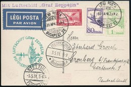 1931 Zeppelin Pomerániai útja Képeslap - Andere & Zonder Classificatie