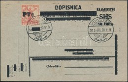 SHS 1919 Címzetlen Felülnyomott Magyar Tábori Lap, Rajta Horvát Bélyeg PTO Felülbélyegzéssel.  Signed: Bodor - Other & Unclassified