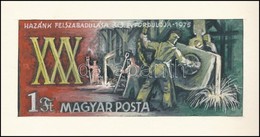 1975 Légrády Sándor Felszabadulás XXX. évfordulója Bélyegterv, Aláírás Nélkül 160 X 70 Mm - Altri & Non Classificati