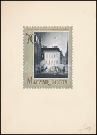 1974 Légrády Sándor Csontváry Kosztka Tivadar Emlékére Bélyegterv, A Tervező Aláírásával 105 X 130 Mm - Altri & Non Classificati