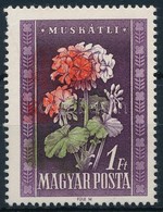 ** 1950 Virág 1Ft ívszéli Bélyeg Látványosan Eltolódott Színnyomatokkal, Papírránccal - Andere & Zonder Classificatie