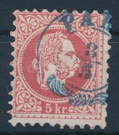 O 1867 5kr Képbe Fogazva, Kék 'PAK(S)' - Otros & Sin Clasificación