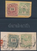 1900 15kr + 5f és 20kr + 5f Vegyes Bérmentesítésű Kivágások - Altri & Non Classificati