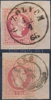 O 1867 2 X 5kr ,,Ó-ZÓLYOM' (Gudlin 200 Pont) + ,,PAKS' Bélyegzésekkel - Sonstige & Ohne Zuordnung