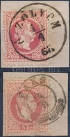 O 1867 2 X 5kr ,,Ó-ZÓLYOM' (Gudlin 200 Pont) + ,,PAKS' Bélyegzésekkel - Autres & Non Classés