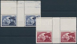 ** 1950 Bem 60f és 1Ft ívközéprészes Párok Felül üres Mezőkkel. Az 1Ft üres Mezőin Kék Nyomat. (ugyanezen Felül Celluxny - Other & Unclassified