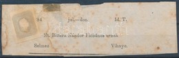 1861 Hírlapbélyeg Bélyegzés Nélkül Címszalagon (foltos) - Autres & Non Classés