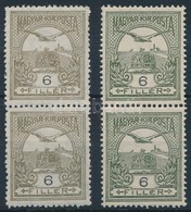 ** 1913 Turul 6f 2 Erősen Eltérő Színű Függőleges Pár - Other & Unclassified