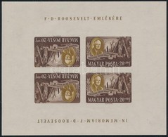 ** 1947 Roosevelt 20f Fordított állású Vágott Kisív - Andere & Zonder Classificatie