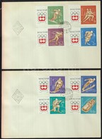 1963 Téli Olimpia (II.)- Innsbruck Vágott Sor 2db FDC-n (3.500) - Otros & Sin Clasificación