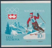 ** 1964 Téli Olimpia (II.) - Innsbruck Vágott Blokk (6.000) (törés) - Andere & Zonder Classificatie