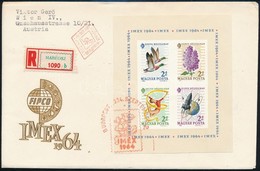 1964 Bélyegnap (37.) Vágott Blokk Ajánlott FDC-n Bécsbe (5.500) - Other & Unclassified