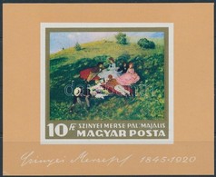 ** 1966 Festmény (I.) Vágott Blokk (4.000) - Other & Unclassified