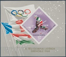 ** 1967 Téli Olimpia (III.) - Grenoble Vágott Blokk (3.500) - Other & Unclassified