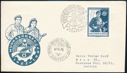 1967 Évfordulók (V.) 10 éves A Munkásőrség Vágott Bélyeg FDC-n - Otros & Sin Clasificación