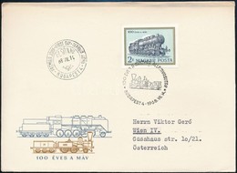 1968 Évfordulók (VI.) 100 éves A MÁV Vágott Bélyeg FDC-n - Otros & Sin Clasificación