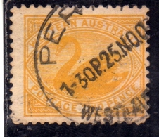 WESTERN AUSTRALIA OCCIDENTALE 1865 1879 PERF. 12 1/2 SWAN CIGNO TWO PENCE 2p USATO USED OBLITERE' - Oblitérés