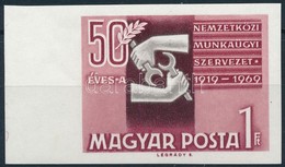 ** 1969 Évfordulók - 50 éves A Nemzetközi Munkaügyi Szervezet ívszéli Vágott Bélyeg - Other & Unclassified