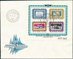 1974 Bélyegnap (47.) - Aerofila (III.) Vágott Blokk FDC-n (4.000) - Other & Unclassified