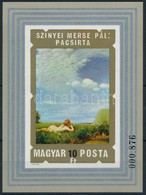 ** 1974 Festmény (XIII.)  -Szinyei Merse Pál Vágott Blokk (4.000) - Other & Unclassified