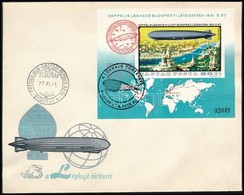 1977 A Léghajó Története Vágott Blokk FDC-n - Otros & Sin Clasificación