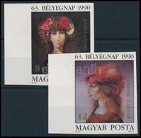 ** 1990 Bélyegnap (63.) - Festmények (XXII.) ívszéli Vágott Sor (4.500) - Andere & Zonder Classificatie