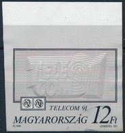 O 1991 Telecom (I.)  ívszéli Vágott Bélyeg - Andere & Zonder Classificatie