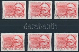 O 1964 Marx ESFMÉNYEK 6 Db Lemezhibás Bélyeg (21.000) - Altri & Non Classificati